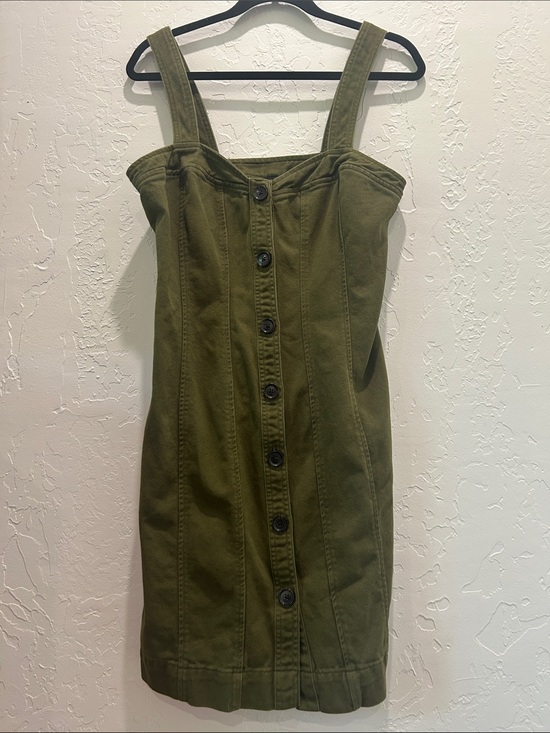 Banana Republic Dresses & Skirts - Olive Green Button-Front Sleeveless Dress